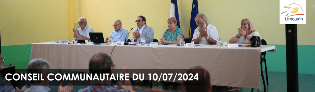 CONSEIL COMMUNAUTAIRE DU 10/07/2024